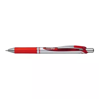 PENTEL EnerGel XM Klick raudonas rašiklis su segtuku (12 vnt.)