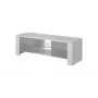 Cama TV stovas WEST 42/130/42 baltas/pilkas blizgus