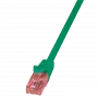 Tinklo kabelis LOGILINK 0,25 m Cat6 U/UTP su RJ-45 jungtimis, žalias