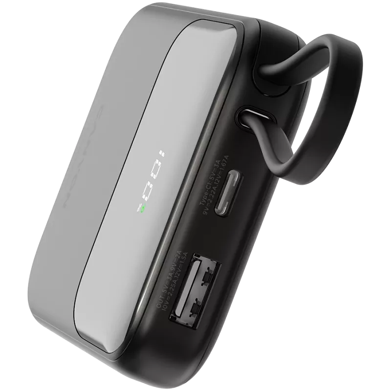 OnPower 101 įmontuotu kabeliu 10000 mAh PD22.5W juoda