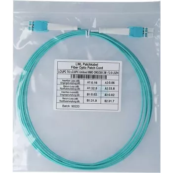 Šviesolaidinis šuolinis kabelis CBO BlueOptics SFP8181EU3MK 3 m, 2x LC, OM3 (aqua)