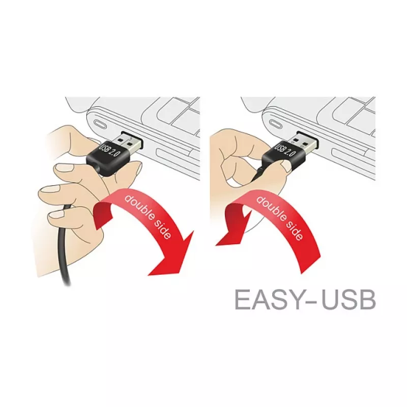 USB laidas DeLOCK 84808 USB 2.0 2 m USB A Micro-USB B baltas