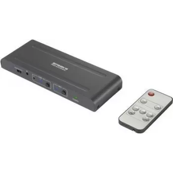 SpeaKa Professional SP-HDA-300 2+1 prievadų HDMI jungiklis su ARC (Audio Return Channel) 3480 x 2160 pikselių (SP-10461508)