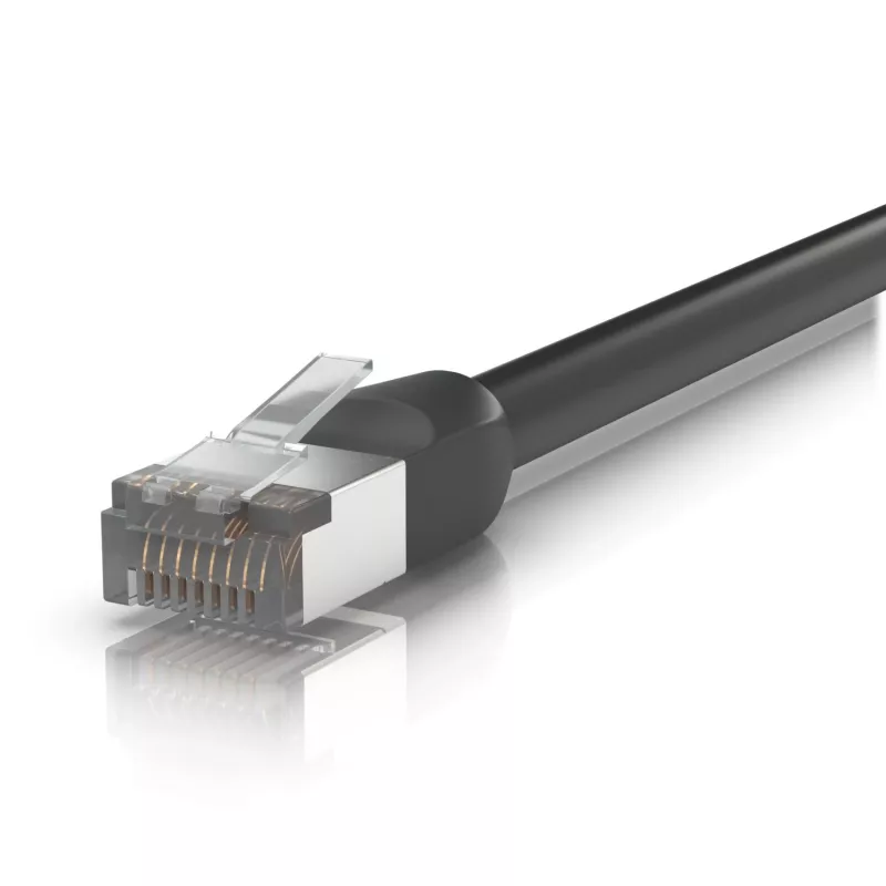 Ubiquiti Patch Cord UACC-Cable-Patch-Outdoor-1m-BK, lauko, Cat.5e STP, 1 m, juoda