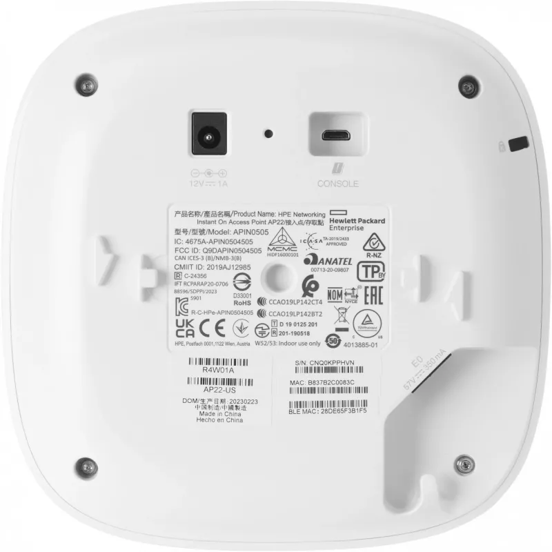 Aruba Instant On AP22 2x2 WiFi 6 belaidis prieigos taškas RW (R4W02A)