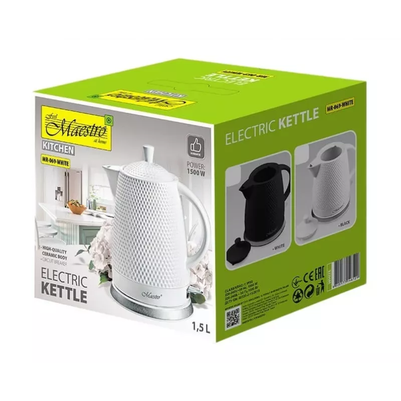 Elektrinis virdulys Feel Maestro 1,5 L 1200 W Baltas
