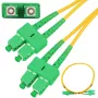 Extralink Patch Cord SC/APC-SC/APC, vienmodis, dupleksas, G657A, 3mm, 2m