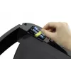 Stačiakampė šiukšliadėžė Durable NO TOUCH 35L nerūdijančio plieno juoda sidabrinė