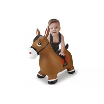 Pripučiamas žaislas gyvūnas Jamara Hopping Animal Horse ruda su pompa