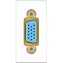 Kindermann Konnect flex 45 click VGA 1 m - modulinis snap-in jungiklis