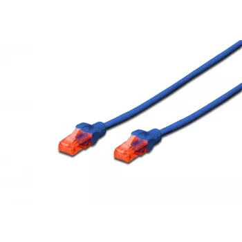 Tinklo laidas Digitus CAT 6 U/UTP RJ-45 Cat6 0,25 m mėlynas