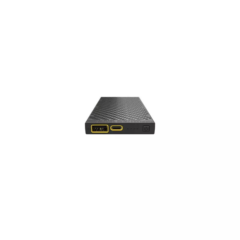 Nešiojamas power bank Nitecore NB10000 — 10000 mAh, USB‑A + USB‑C, 38 W bendra galia, pilka