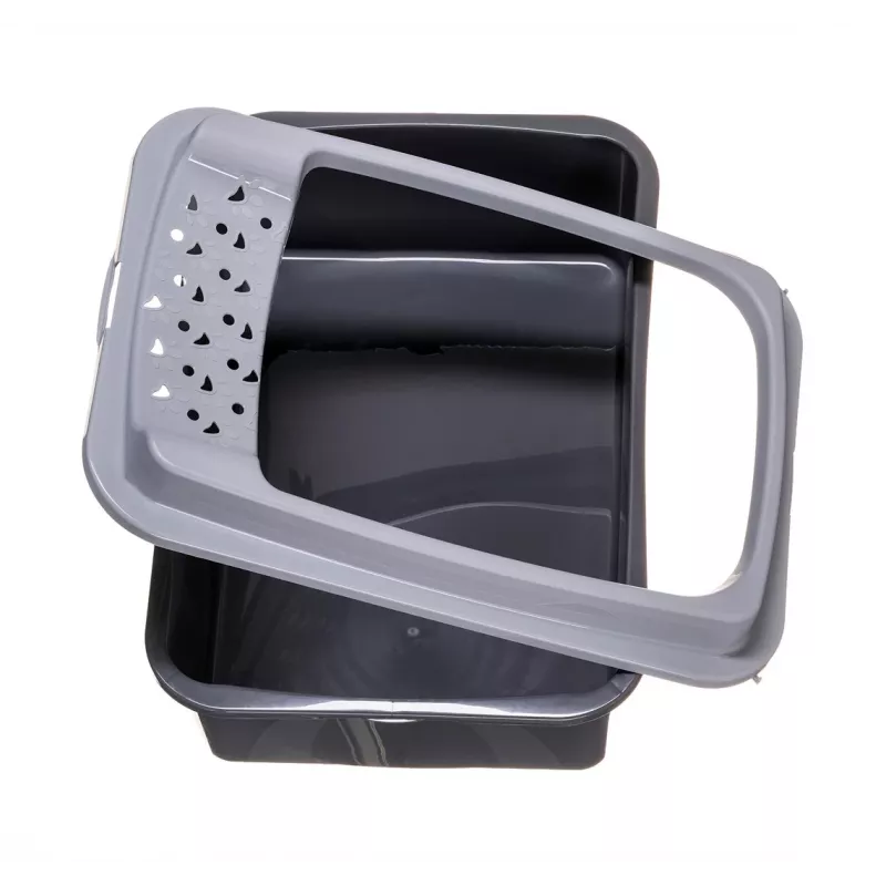 Katės tualetas DIAMENTIQ Bonita pilkas plastikinis 571×392×209 mm, 1 kg