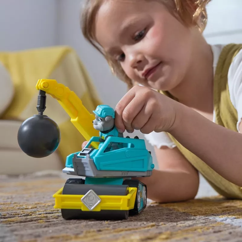 Sunkvežimis su griovimo kamuoliu Rubble & Crew Motor 3+ metai Plastikas Juoda Mėlyna Geltona