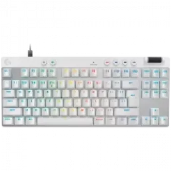 Žaidimų klaviatūra LOGITECH G PRO X TKL RAPID balta, US INT'L, USB, linijiniai jungikliai