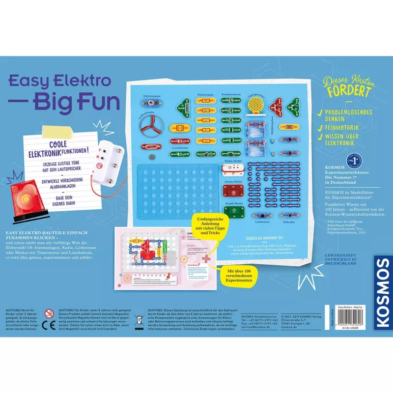 Kosmos Easy Elektro - Big Fun elektroninis rinkinys, elektra, nuo 8 metų, įvairiaspalvis
