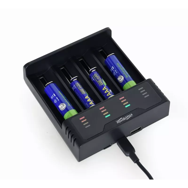 Gembird BC-USB-02 USB įkroviklis ličio jonų, NiCd, NiMH baterijoms