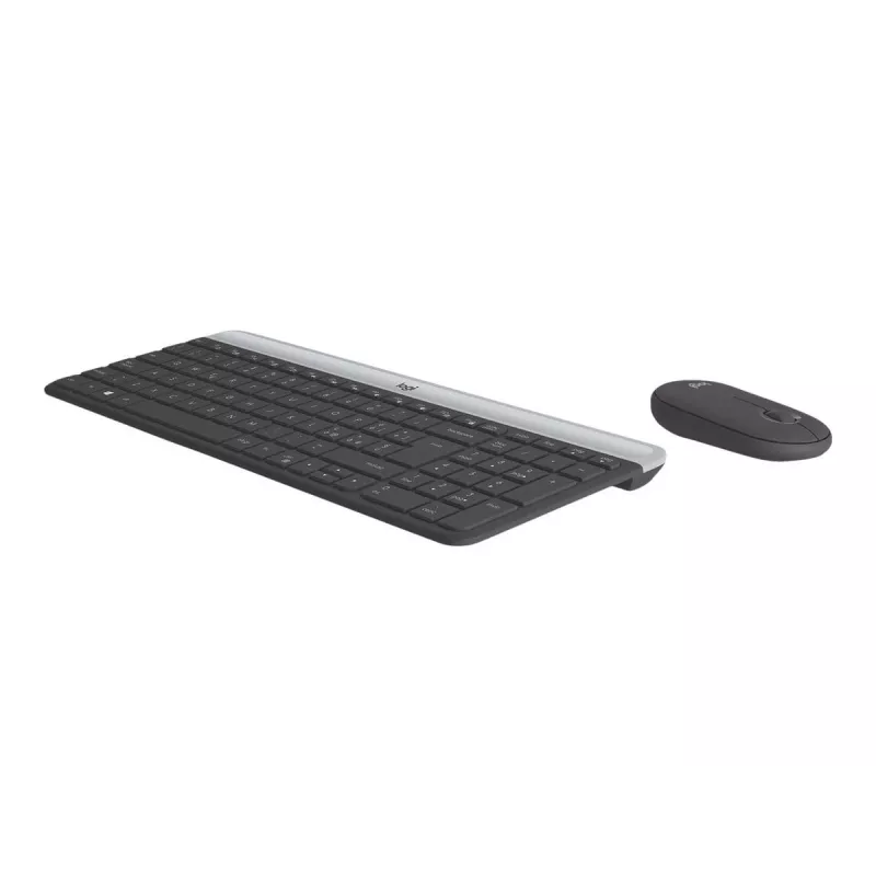 Belaidis klaviatūros ir pelės rinkinys Logitech MK470 Slim Combo (grafitas)