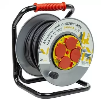 Ilgintuvas su rite 25m, 4 lizdai, 3x2,5mm2