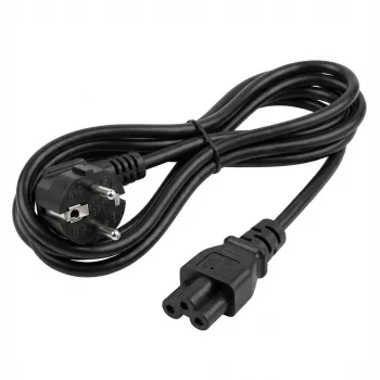 EFB-Elektronik maitinimo laidas su įžemintu kištuku 90° - C5 180°, juodas, 3 m, 3 x 0,75 mm²