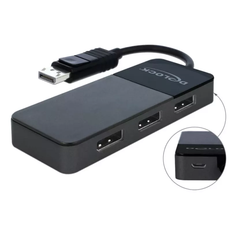 Video skirstytuvas DeLOCK 87737 DisplayPort į 3x DisplayPort
