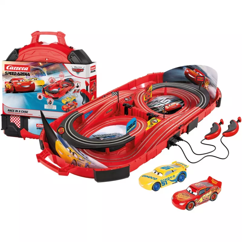Lenktynių trasa CARRERA Speed Arena Disney Pixar Cars – slotų automobilių žaidimo rinkinys
