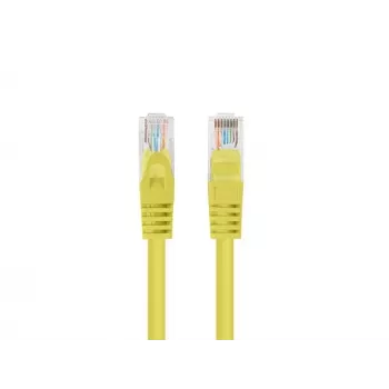 Tinklo jungiamasis kabelis LANBERG PCU6-20CC-0100-Y UTP Cat.6 1 m, CCA, 250 MHz, geltonas