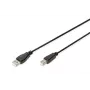 Assmann USB jungiamasis laidas, tipas A - B M/M, 1,0 m, USB 2.0, UL, juodas (AK-300102-010-S)