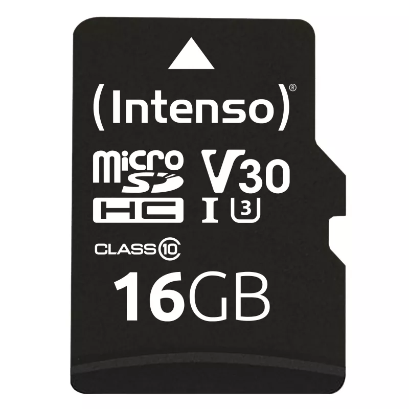 Intenso 3433470 atminties kortelė microSDHC 16GB, 10 klasė, su adapteriu