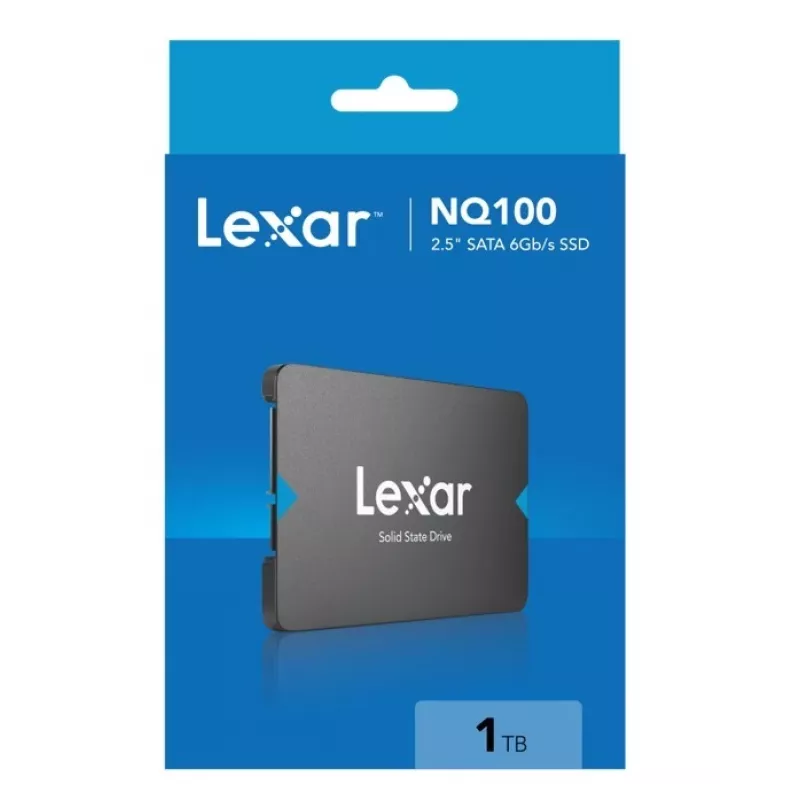 2,5 colio SATA III SSD Lexar NQ100 1 TB – 550 MB/s skaitymas, 6 Gbit/s perdavimas