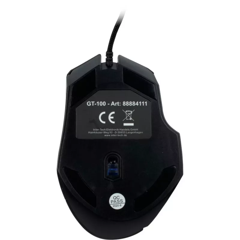 Inter-Tech GT-100 RGB pelė dešinei rankai USB Type-A optinė 6400 DPI (88884111)