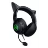 Ausinės žaidimams Razer Kraken Kitty V2 - Juodos, su kačių auselėmis ir RGB apšvietimu