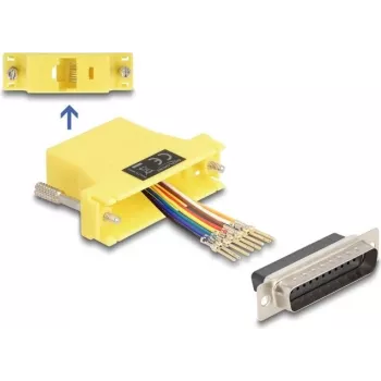 DeLOCK D-Sub 25 kontaktų moteriškas į RJ45 moterišką surinkimo rinkinys geltonas VGA RJ-45