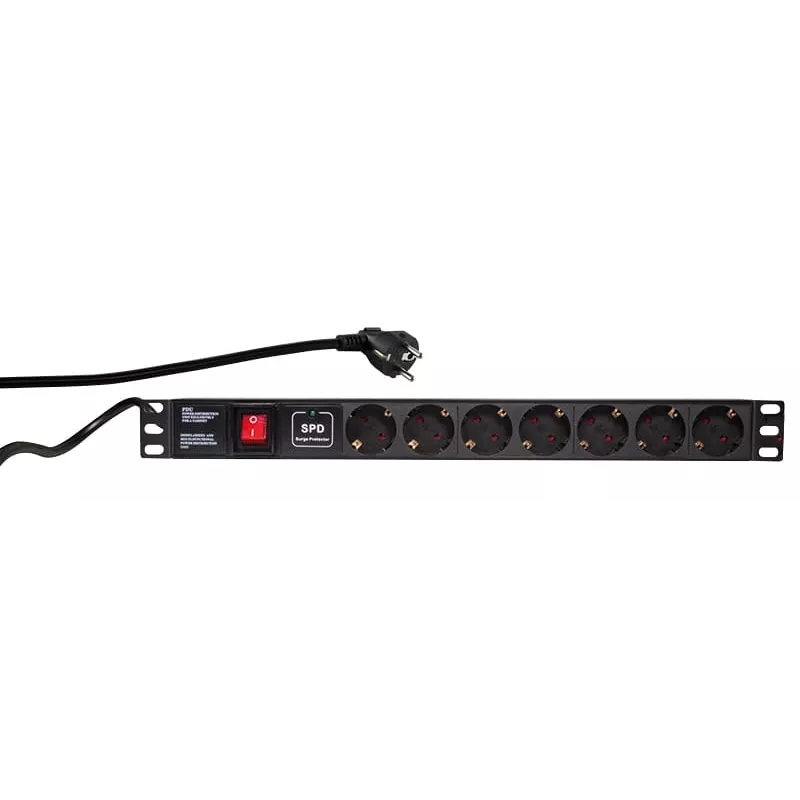 Apsauginis įtampos filtras LogiLink PDU7C01 juodas 7 kištukiniai lizdai 230 V 2 m