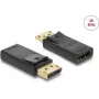 DELOCK aktyvus DisplayPort 1.2 į HDMI adapteris 4K HDR, vieno gabalo USB maitinamas laidas