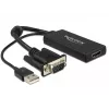 Laidas DeLOCK 0,25 m VGA+USB2.0-A / HDMI
