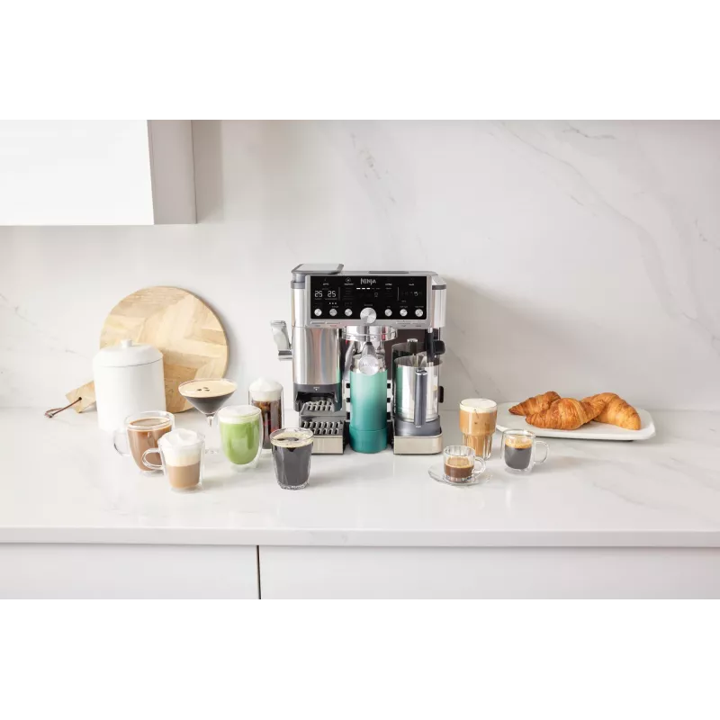 Espresso aparatas Ninja ES701EU – pusiau automatinis kavos aparatas su malūnėliu, 2 L vandens talpa, 1650 W