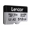 Flash atminties kortelė Lexar 512 GB UHS-I microSDXC SILVER PLUS