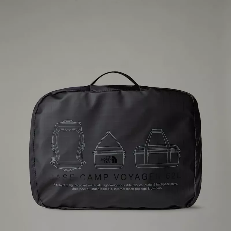 Kelioninis krepšys The North Face Base Camp Voyager Duffel 62 - TNF Black/pilka