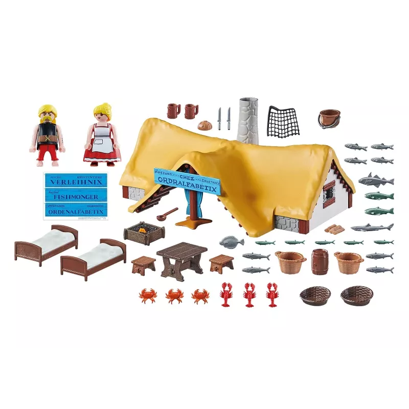 Playmobil 71266 Asterix: Unhygienix ir jo žmonos Bacteria trobelė – Kolekcinės figūrėlės Asterix gerbėjams