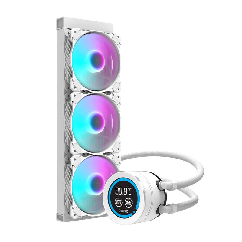 360 mm radiatoriaus komplektas Darkflash DN-D360 WHITE – skystas aušinimas procesoriui