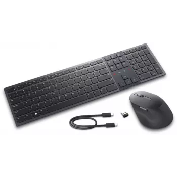 Dell Premier Collaboration Keyboard and Mouse KM900 – belaidis klaviatūros ir pelės rinkinys (LT, grafitas, USB-A)