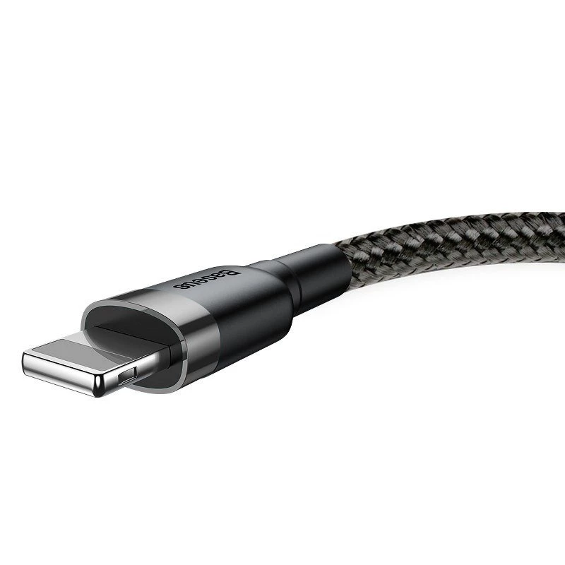 Baseus Cafule USB–Lightning laidas, 2A, 3 m (juoda + pilka)
