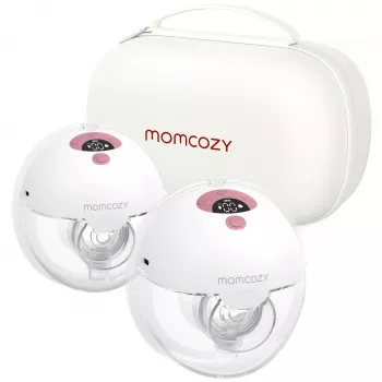 Dvigubas pientraukis U-grow Momcozy M5 raudonas, 160 ml buteliuko talpa