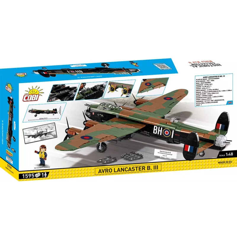 Konstruktorius Avro Lancaster B.III 1595 kaladėlių