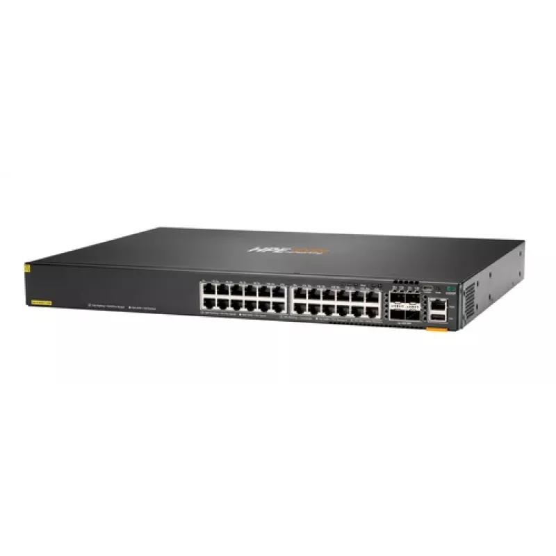HPE Aruba Networking CX 6200F 24G 4SFP+ jungiklis - valdomas L3 jungiklis, 24x Gigabit Ethernet + 4x 10G SFP+, rietuvės atstumas iki 10 km