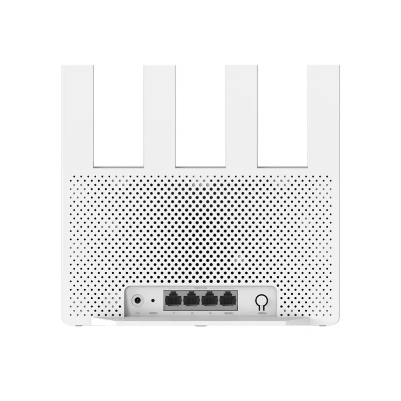 Nešiojamasis belaidis maršrutizatorius Xiaomi BE3600 — Dviejų juostų 2,4/5 GHz, „Wi‑Fi 7“ (802.11be), 2,5 Gigabit Ethernet, 4× LAN, 2x2 antenos, Baltas