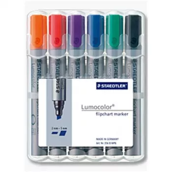 Markeris Staedtler 356 B WP6 6 vnt mėlyna žalia oranžinė raudona violetinė