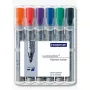 Markeris Staedtler 356 B WP6 6 vnt mėlyna žalia oranžinė raudona violetinė
