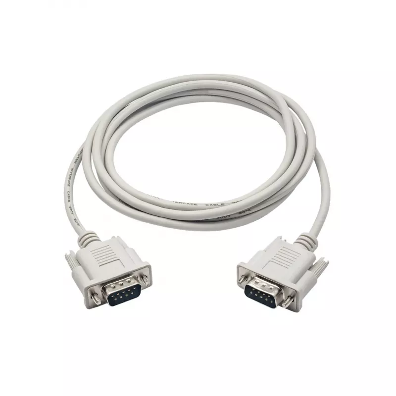 Serijinio kabelio lyties keitiklis Akyga AK-CO-03 — RS-232 į RS-232, 2 m, baltas, ABS korpusas, PVC apvalkalas